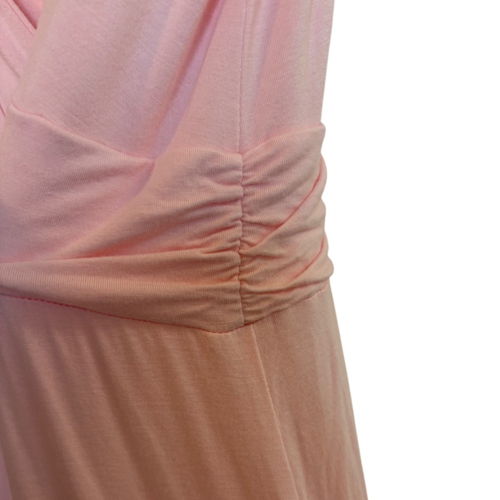 RESERVED IMAN Blush Pink Maxi Dress Plus Size 1X Short Empire Waist Flowy - Picture 3 of 16